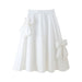 Solid Color Skirt Women Clothing Summer Row Skirt-White-Fancey Boutique