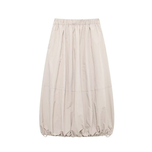 Women Solid Color High Waist Casual Pleated Nylon Skirt-Fancey Boutique