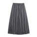 Women Solid Color High Waist Casual Pleated Nylon Skirt-Fancey Boutique