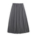 Women Solid Color High Waist Casual Pleated Nylon Skirt-Fancey Boutique