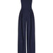 Women Casual Backless Slim Fit Smocking Jumpsuit-Navy Blue-Fancey Boutique