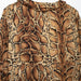 Women Clothing Manufacturers V Neck Leopard Print Women Shirt Ruffled Long Sleeve Loose Top-Fancey Boutique