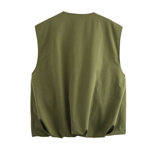 Autumn Women Street Camisole Casual Zipper Vest-Fancey Boutique