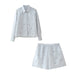 Autumn Arrival Women Artificial Jewelry Decoration Shirt Shorts Set-Fancey Boutique