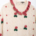 Women Clothing Autumn Winter Heavy Industry Ball Strawberry Embroidered Crew Neck Sweater-Fancey Boutique