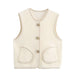 Fall Women Clothing Double Sided Cotton Knitted Corduroy Edge Vest-Fancey Boutique