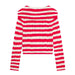 Women Striped Hooded Eight Strand Woven Loose Knitted Coat-Fancey Boutique