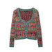 Fall Women Clothing Stylish Simple Jacquard Knitted Coat-Green-Fancey Boutique