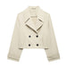 Women Clothing Autumn Winter Street Trench Coat Short Jacket-Fancey Boutique