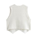 Summer Women Clothing All Match Casual Plain Stitch Short Vest-Fancey Boutique