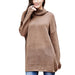 Autumn Winter Turtleneck Sweater Women Knitted Solid Color Office Women Knitwear Women-Brown-Fancey Boutique