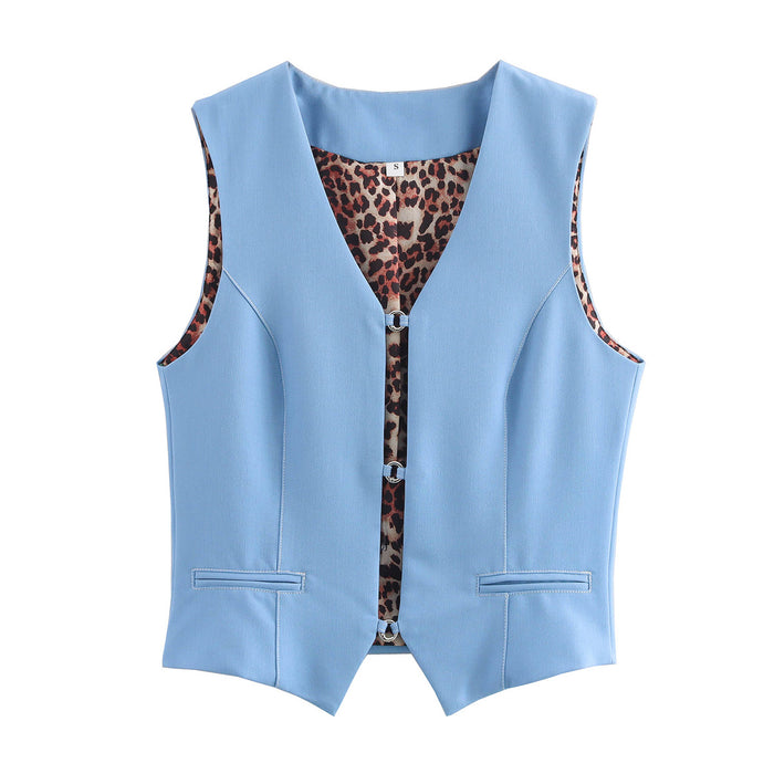 Autumn Two Color Stretch Women Denim Vest-Fancey Boutique