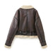 Collared with Belt Short Top Long Sleeve Warm Coat Autumn Winter Padded Jacket-Fancey Boutique