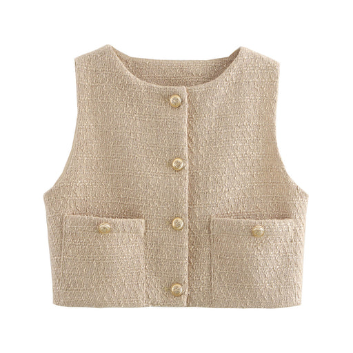 Autumn Women Clothing Street Casual Woolen Top Vest-Fancey Boutique