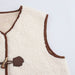 Women Casual All Match Lamb Fur Faux Shearling Jacket Horn Button Sleeveless Waistcoat Vest-Fancey Boutique