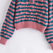 Women Clothing Autumn Winter Street Striped Eight Strand Knitted Sweater-Fancey Boutique