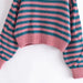 Women Clothing Autumn Winter Street Striped Eight Strand Knitted Sweater-Fancey Boutique