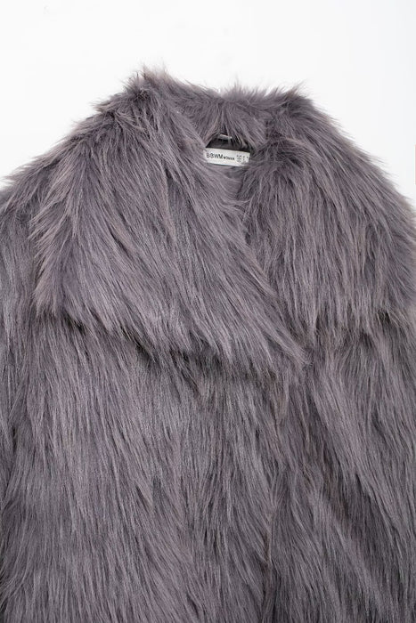 Women Clothing Artificial Fur Effect Short Coat