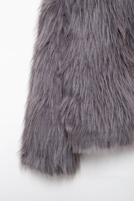 Women Clothing Artificial Fur Effect Short Coat-Fancey Boutique