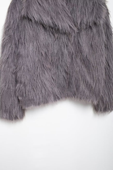 Women Clothing Artificial Fur Effect Short Coat