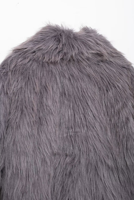 Women Clothing Artificial Fur Effect Short Coat