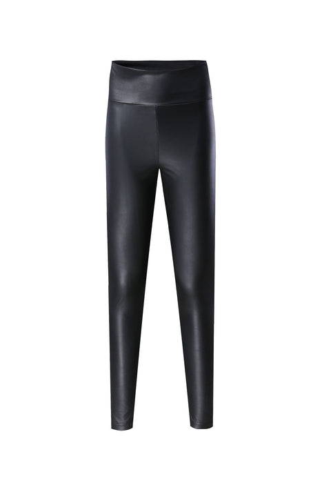 Fall/Winter Arrival Women Clothing Leather Pants High Waist Tight Stretch Feet Pants-Fancey Boutique