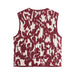 Fall Women Clothing Stylish Simple Sleeveless Printed Vest-Fancey Boutique