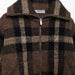 Women Plaid Turtleneck Long Sleeve Elegant Casual Jacket Coat-Fancey Boutique