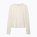 Women Contrast Color Trim Round Neck Long Sleeve Sweater-Beige-Fancey Boutique