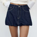 Summer Women Clothing Stylish Simple Balloon Denim Skirt-Fancey Boutique