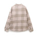 Fall Women Clothing Stylish Simple Casual Plaid Long Sleeve Shirt-Fancey Boutique