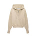 Fall Women Clothing Hooded Knitted Sweater Women-Khaki-Fancey Boutique