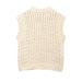 Women Clothing Autumn Winter Street Vest Texture Knitted Vest-Fancey Boutique