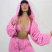 Color-Pink-Casual Plush Winter Thermal Three Piece Suit-Fancey Boutique