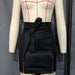 Color-Black-Leather Skirt Faux Leather Sexy Lace-up Zipper High Waist Sheath Skirt-Fancey Boutique