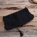Color-Black-1-Solid Color Lace-up Hand-Woven Split Swimsuit Outdoor Beach Bath Spring Bathing Suit-Fancey Boutique