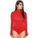 Color-Red-Autumn Winter Long-Sleeved Bottoming Shirt Women Clothing Tight Bodysuit Bodysuit-Fancey Boutique