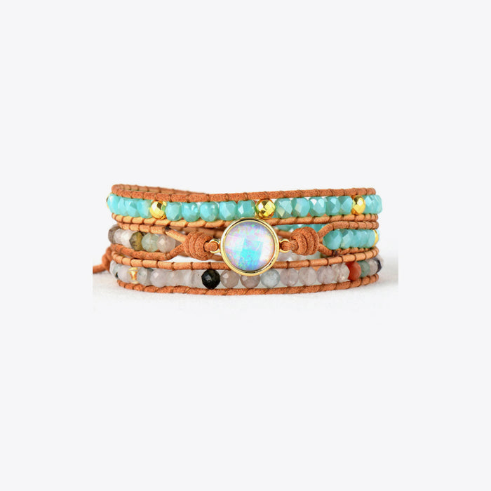 Opal Beaded Layered Bracelet-One Size-Fancey Boutique