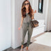 Color-Dark Grey-Summer Sexy Strap Backless Pocket Women Jumpsuit-Fancey Boutique