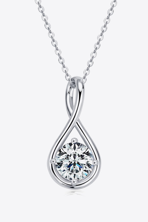 2 Carat Moissanite 925 Sterling Silver Necklace-One Size-Fancey Boutique