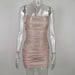 Women Clothes Diamond Studded by Hand Summer Glitter Slim Fit Nightclubs Sexy Dress-Khaki-Fancey Boutique