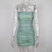 Women Clothes Diamond Studded by Hand Summer Glitter Slim Fit Nightclubs Sexy Dress-Mint-Fancey Boutique