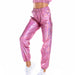 Color-Magic fingernail glitter-Casual Sports Street Hip Hop Party Shiny Colorful Trousers Hologram Laser Loose Women Pants-Fancey Boutique