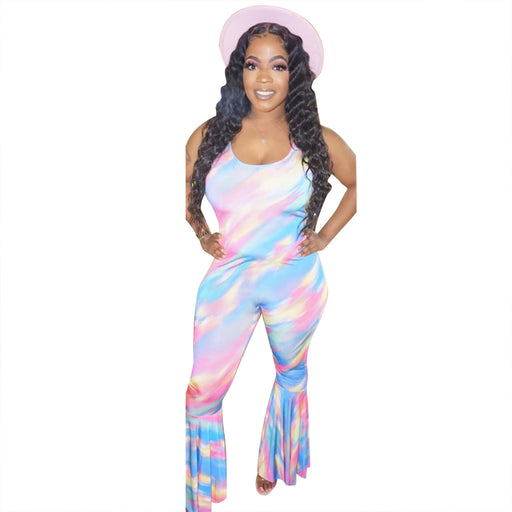 Women Clothing Women Gradient Vest Horn Jumpsuit-Light Pink-Fancey Boutique