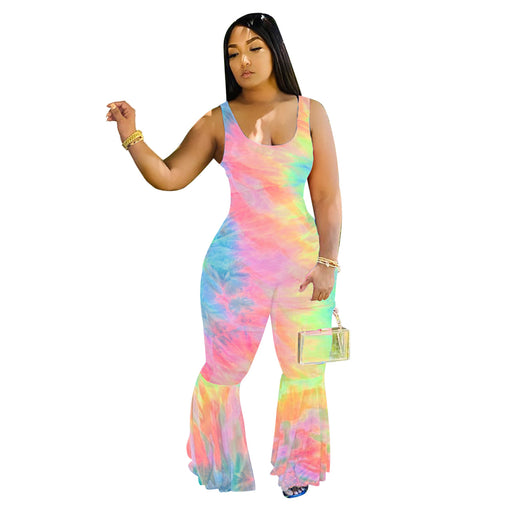 Women Clothing Women Gradient Vest Horn Jumpsuit-Pink-Fancey Boutique