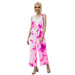 Color-Pink-Summer Tie Dye Jumpsuit Casual Waist Tight Jumpsuit Women-Fancey Boutique