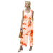 Color-Orange-Summer Tie Dye Jumpsuit Casual Waist Tight Jumpsuit Women-Fancey Boutique