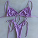 Color-Purple1-Popular Split Bikini Swimsuit Solid Color Women Bikini Tied Swimsuit-Fancey Boutique