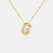 Gold-Plated Letter Pendant Necklace-One Size-Fancey Boutique