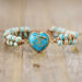 Handmade Heart Shape Natural Stone Bracelet-One Size-Fancey Boutique